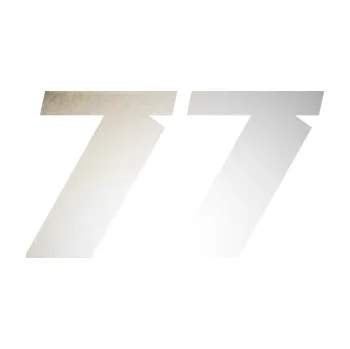 Polep vozidla SAMOLEPKA Startovní číslo 77 typ 6 (82 - odrazková reflexní bílá) NA AUTO, NÁLEPKA, FÓLIE, POLEP, TUNING, VLASTNÍ TEXT, TISK, AUTOSAMOLEPKY.cz, POLEPY, OBRÁZEK, LOGO, SAMOLEPKY