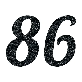 Polep vozidla Startovní číslo 86 typ 3 (85 - Ultra Metalic černá) SAMOLEPKA NA AUTO, NÁLEPKA, FÓLIE, POLEP, TUNING, VLASTNÍ TEXT, TISK, AUTOSAMOLEPKY.cz, POLEPY, OBRÁZEK, LOGO, 3D STICKERS