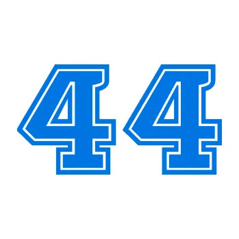 Polep vozidla Startovní číslo 44 typ 5 (11 - modrá oceán) SAMOLEPKA NA AUTO, NÁLEPKA, FÓLIE, POLEP, TUNING, VLASTNÍ TEXT, TISK, AUTOSAMOLEPKY.cz, POLEPY, OBRÁZEK, LOGO, 3D STICKERS