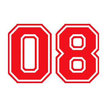 Polep vozidla SAMOLEPKA Startovní číslo 08 typ 4 (10 - červená) NA AUTO, NÁLEPKA, FÓLIE, POLEP, TUNING, VLASTNÍ TEXT, TISK, AUTOSAMOLEPKY.cz, POLEPY, OBRÁZEK, LOGO, SAMOLEPKY