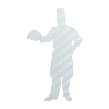 Samolepící dekorace SAMOLEPKA Šéfkuchař 001 levá (51 - 3D karbon bílý) NA AUTO, NÁLEPKA, FÓLIE, POLEP, TUNING, VLASTNÍ TEXT, TISK, AUTOSAMOLEPKY.cz, POLEPY, OBRÁZEK, LOGO, SAMOLEPKY