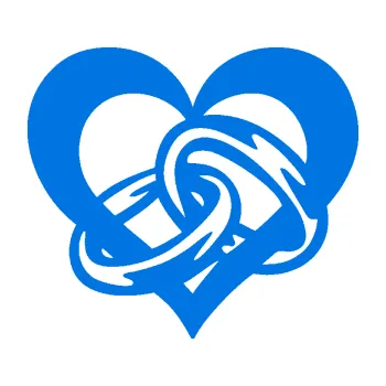 Samolepící dekorace Snubní prstýnky v srdíčku levá (11 - modrá oceán) SAMOLEPKA NA AUTO, NÁLEPKA, FÓLIE, POLEP, TUNING, VLASTNÍ TEXT, TISK, AUTOSAMOLEPKY.cz, POLEPY, OBRÁZEK, LOGO, 3D STICKERS