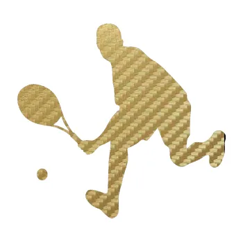 Polep vozidla Tenista 007 levá (59 - 3D karbon zlatý) SAMOLEPKA NA AUTO, NÁLEPKA, FÓLIE, POLEP, TUNING, VLASTNÍ TEXT, TISK, AUTOSAMOLEPKY.cz, POLEPY, OBRÁZEK, LOGO, 3D STICKERS