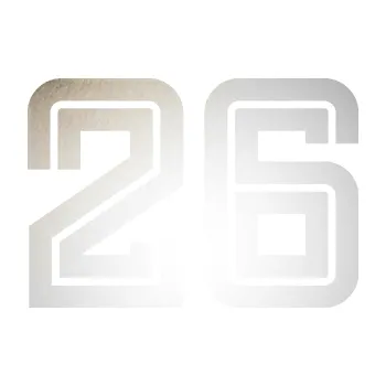 Polep vozidla Startovní číslo 26 typ 7 (82 - odrazková reflexní bílá) SAMOLEPKA NA AUTO, NÁLEPKA, FÓLIE, POLEP, TUNING, VLASTNÍ TEXT, TISK, AUTOSAMOLEPKY.cz, POLEPY, OBRÁZEK, LOGO, 3D STICKERS