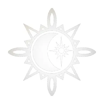 Polep vozidla SAMOLEPKA Tetování 161 měsíc a slunce (82 - odrazková reflexní bílá) NA AUTO, NÁLEPKA, FÓLIE, POLEP, TUNING, VLASTNÍ TEXT, TISK, AUTOSAMOLEPKY.cz, POLEPY, OBRÁZEK, LOGO, SAMOLEPKY