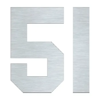 Polep vozidla SAMOLEPKA NA AUTO Startovní číslo 51 (61 - škrábaný hliník) NÁLEPKA, FÓLIE, POLEP, TUNING, VLASTNÍ TEXT, TISK, AUTOSAMOLEPKY.cz, POLEPY, OBRÁZEK, LOGO, SAMOLEPKY