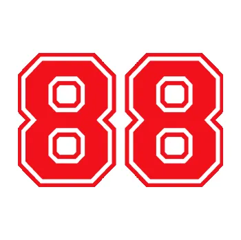 Polep vozidla SAMOLEPKA Startovní číslo 88 typ 4 (10 - červená) NA AUTO, NÁLEPKA, FÓLIE, POLEP, TUNING, VLASTNÍ TEXT, TISK, AUTOSAMOLEPKY.cz, POLEPY, OBRÁZEK, LOGO, SAMOLEPKY