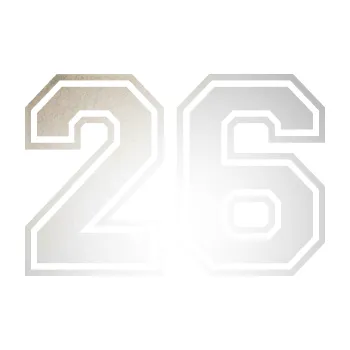 Polep vozidla SAMOLEPKA Startovní číslo 26 typ 4 (82 - odrazková reflexní bílá) NA AUTO, NÁLEPKA, FÓLIE, POLEP, TUNING, VLASTNÍ TEXT, TISK, AUTOSAMOLEPKY.cz, POLEPY, OBRÁZEK, LOGO, SAMOLEPKY