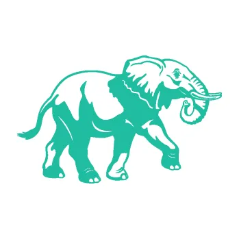 Samolepící dekorace Slon 028 pravá (25 - tyrkysová) SAMOLEPKA NA AUTO, NÁLEPKA, FÓLIE, POLEP, TUNING, VLASTNÍ TEXT, TISK, AUTOSAMOLEPKY.cz, POLEPY, OBRÁZEK, LOGO, 3D STICKERS