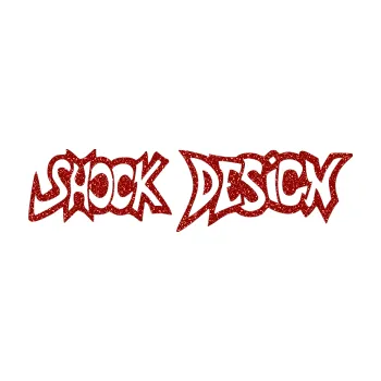 Polep vozidla SAMOLEPKA Shock design (86 - Ultra Metalic červená) NA AUTO, NÁLEPKA, FÓLIE, POLEP, TUNING, VLASTNÍ TEXT, TISK, AUTOSAMOLEPKY.cz, POLEPY, OBRÁZEK, LOGO, SAMOLEPKY