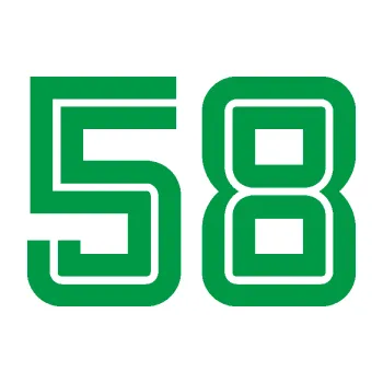 Polep vozidla Startovní číslo 58 typ 7 (12 - zelená) SAMOLEPKA NA AUTO, NÁLEPKA, FÓLIE, POLEP, TUNING, VLASTNÍ TEXT, TISK, AUTOSAMOLEPKY.cz, POLEPY, OBRÁZEK, LOGO, 3D STICKERS