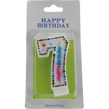 Dortová svíčka MrHome KR Dortová svíčka číslo 7cm -7- - 1 ks