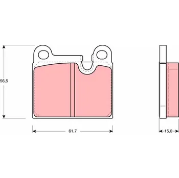 Brzdová destička Sada brzdových destiček, kotoučová brzda TRW GDB919
