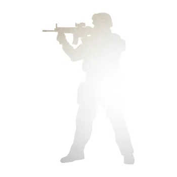 Samolepící dekorace SAMOLEPKA Voják 006 levá (82 - odrazková reflexní bílá) NA AUTO, NÁLEPKA, FÓLIE, POLEP, TUNING, VLASTNÍ TEXT, TISK, AUTOSAMOLEPKY.cz, POLEPY, OBRÁZEK, LOGO, SAMOLEPKY