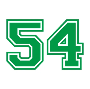 Polep vozidla Startovní číslo 54 typ 4 (12 - zelená) SAMOLEPKA NA AUTO, NÁLEPKA, FÓLIE, POLEP, TUNING, VLASTNÍ TEXT, TISK, AUTOSAMOLEPKY.cz, POLEPY, OBRÁZEK, LOGO, 3D STICKERS