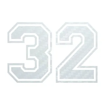 Polep vozidla SAMOLEPKA Startovní číslo 32 typ 4 (51 - 3D karbon bílý) NA AUTO, NÁLEPKA, FÓLIE, POLEP, TUNING, VLASTNÍ TEXT, TISK, AUTOSAMOLEPKY.cz, POLEPY, OBRÁZEK, LOGO, SAMOLEPKY
