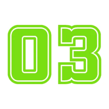 Polep vozidla Startovní číslo 03 typ 5 (04 - zelená kawasaki) SAMOLEPKA NA AUTO, NÁLEPKA, FÓLIE, POLEP, TUNING, VLASTNÍ TEXT, TISK, AUTOSAMOLEPKY.cz, POLEPY, OBRÁZEK, LOGO, 3D STICKERS