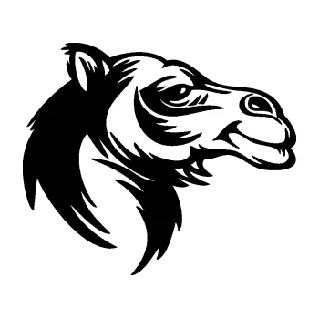 Samolepící dekorace SAMOLEPKA Velbloud 004 pravá hlava (01 - černá) NA AUTO, NÁLEPKA, FÓLIE, POLEP, TUNING, VLASTNÍ TEXT, TISK, AUTOSAMOLEPKY.cz, POLEPY, OBRÁZEK, LOGO, SAMOLEPKY