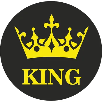 ON-DESIGN Potisk KING Barva: fluorescenční žlutá, Velikost motivu: A4