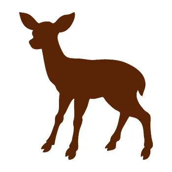 Samolepící dekorace Srneček 001 levá (15 - hnědá) SAMOLEPKA NA AUTO, NÁLEPKA, FÓLIE, POLEP, TUNING, VLASTNÍ TEXT, TISK, AUTOSAMOLEPKY.cz, POLEPY, OBRÁZEK, LOGO, 3D STICKERS