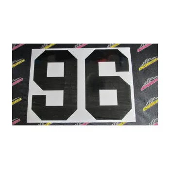Polep vozidla SAMOLEPKA Startovní číslo 96 (10 - červená) NA AUTO, NÁLEPKA, FÓLIE, POLEP, TUNING, VLASTNÍ TEXT, TISK, AUTOSAMOLEPKY.cz, POLEPY, OBRÁZEK, LOGO, SAMOLEPKY
