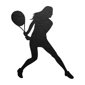 Polep vozidla Tenistka 002 pravá (63 - škrábaný kov černý) SAMOLEPKA NA AUTO, NÁLEPKA, FÓLIE, POLEP, TUNING, VLASTNÍ TEXT, TISK, AUTOSAMOLEPKY.cz, POLEPY, OBRÁZEK, LOGO, 3D STICKERS