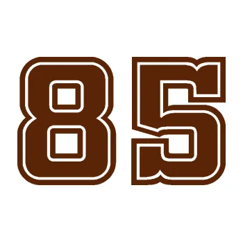 Polep vozidla Startovní číslo 85 typ 5 (15 - hnědá) SAMOLEPKA NA AUTO, NÁLEPKA, FÓLIE, POLEP, TUNING, VLASTNÍ TEXT, TISK, AUTOSAMOLEPKY.cz, POLEPY, OBRÁZEK, LOGO, 3D STICKERS