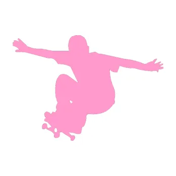 Samolepicí dekorace na vozidlo Skateboard 014 levá (24 - světle růžová) SAMOLEPKA NA AUTO, NÁLEPKA, FÓLIE, POLEP, TUNING, VLASTNÍ TEXT, TISK, AUTOSAMOLEPKY.cz, POLEPY, OBRÁZEK, LOGO, 3D STICKERS