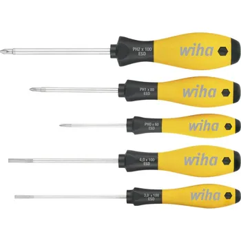 Šroubovák Wiha Sada plochých/Phillips šroubováků ESD 5 kusů