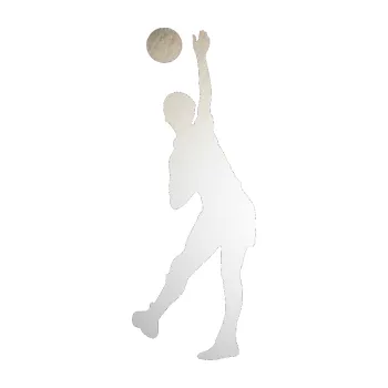 Samolepicí dekorace na vozidlo Voleybal 011 levá (82 - odrazková reflexní bílá) SAMOLEPKA NA AUTO, NÁLEPKA, FÓLIE, POLEP, TUNING, VLASTNÍ TEXT, TISK, AUTOSAMOLEPKY.cz, POLEPY, OBRÁZEK, LOGO, 3D STICKERS