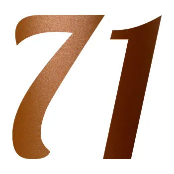 Polep vozidla Startovní číslo 71 typ 3 (44 - měděná metalíza) SAMOLEPKA NA AUTO, NÁLEPKA, FÓLIE, POLEP, TUNING, VLASTNÍ TEXT, TISK, AUTOSAMOLEPKY.cz, POLEPY, OBRÁZEK, LOGO, 3D STICKERS