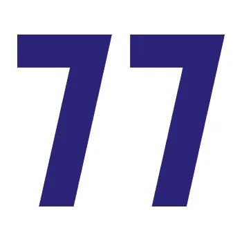 Polep vozidla Startovní číslo 77 (22 - střední modrá) SAMOLEPKA NA AUTO, NÁLEPKA, FÓLIE, POLEP, TUNING, VLASTNÍ TEXT, TISK, AUTOSAMOLEPKY.cz, POLEPY, OBRÁZEK, LOGO, 3D STICKERS