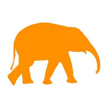 Samolepící dekorace Slon 017 pravá (06 - oranžová) SAMOLEPKA NA AUTO, NÁLEPKA, FÓLIE, POLEP, TUNING, VLASTNÍ TEXT, TISK, AUTOSAMOLEPKY.cz, POLEPY, OBRÁZEK, LOGO, 3D STICKERS