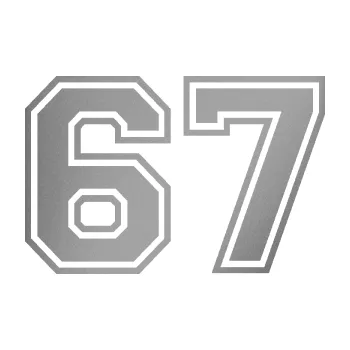 Polep vozidla Startovní číslo 67 typ 4 (42 - stříbrná metalíza) SAMOLEPKA NA AUTO, NÁLEPKA, FÓLIE, POLEP, TUNING, VLASTNÍ TEXT, TISK, AUTOSAMOLEPKY.cz, POLEPY, OBRÁZEK, LOGO, 3D STICKERS