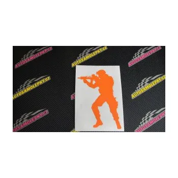 Samolepící dekorace SAMOLEPKA Voják 011 levá (17 - šedá) NA AUTO, NÁLEPKA, FÓLIE, POLEP, TUNING, VLASTNÍ TEXT, TISK, AUTOSAMOLEPKY.cz, POLEPY, OBRÁZEK, LOGO, SAMOLEPKY