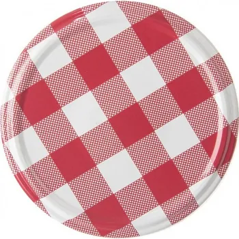 Víčko na zavařovací sklenici Víčko kov 66 karo 10 ks