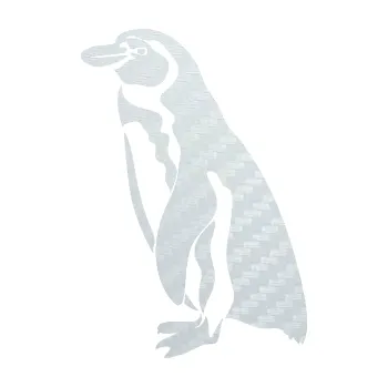 Samolepící dekorace SAMOLEPKA Tučňák 001 levá (51 - 3D karbon bílý) NA AUTO, NÁLEPKA, FÓLIE, POLEP, TUNING, VLASTNÍ TEXT, TISK, AUTOSAMOLEPKY.cz, POLEPY, OBRÁZEK, LOGO, SAMOLEPKY