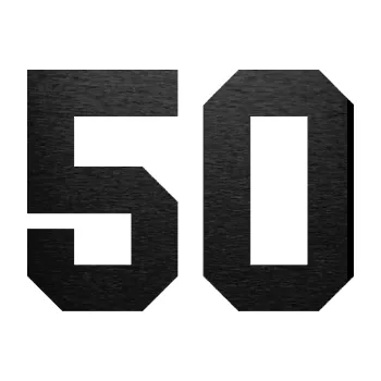 Polep vozidla Startovní číslo 50 (63 - škrábaný kov černý) SAMOLEPKA NA AUTO, NÁLEPKA, FÓLIE, POLEP, TUNING, VLASTNÍ TEXT, TISK, AUTOSAMOLEPKY.cz, POLEPY, OBRÁZEK, LOGO, 3D STICKERS