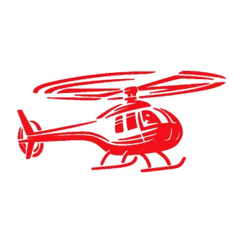 Polep vozidla SAMOLEPKA Vrtulník 012 pravá helikoptéra (10 - červená) NA AUTO, NÁLEPKA, FÓLIE, POLEP, TUNING, VLASTNÍ TEXT, TISK, AUTOSAMOLEPKY.cz, POLEPY, OBRÁZEK, LOGO, SAMOLEPKY