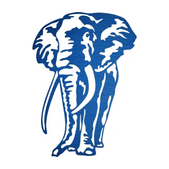 Samolepící dekorace SAMOLEPKA Slon 025 levá (65 - škrábaný kov modrý) NA AUTO, NÁLEPKA, FÓLIE, POLEP, TUNING, VLASTNÍ TEXT, TISK, AUTOSAMOLEPKY.cz, POLEPY, OBRÁZEK, LOGO, SAMOLEPKY