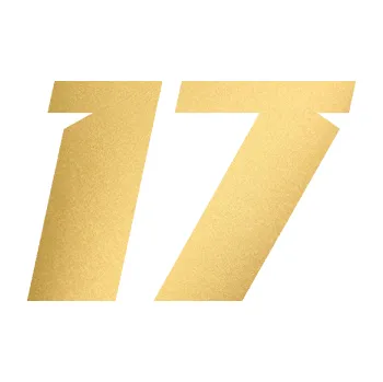 Polep vozidla Startovní číslo 17 typ 6 (43 - zlatá metalíza) SAMOLEPKA NA AUTO, NÁLEPKA, FÓLIE, POLEP, TUNING, VLASTNÍ TEXT, TISK, AUTOSAMOLEPKY.cz, POLEPY, OBRÁZEK, LOGO, 3D STICKERS