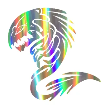 Samolepicí dekorace na vozidlo Vetřelec kostra levá (93 - Holografická) SAMOLEPKA NA AUTO, NÁLEPKA, FÓLIE, POLEP, TUNING, VLASTNÍ TEXT, TISK, AUTOSAMOLEPKY.cz, POLEPY, OBRÁZEK, LOGO, 3D STICKERS