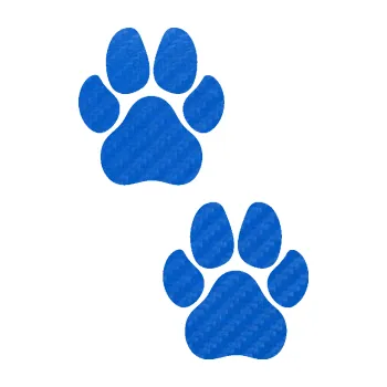 samolepka Tlapky 008 (57 - 3D karbon modrý) SAMOLEPKA NA AUTO, NÁLEPKA, FÓLIE, POLEP, TUNING, VLASTNÍ TEXT, TISK, AUTOSAMOLEPKY.cz, POLEPY, OBRÁZEK, LOGO, 3D STICKERS