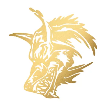 Polep vozidla SAMOLEPKA Vlk 004 levá (43 - zlatá metalíza) NA AUTO, NÁLEPKA, FÓLIE, POLEP, TUNING, VLASTNÍ TEXT, TISK, AUTOSAMOLEPKY.cz, POLEPY, OBRÁZEK, LOGO, SAMOLEPKY