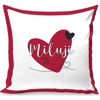 Dekorativní polštářek Nekupto Dárkový polštář s věnováním Miluji Tě 30 x 30 cm