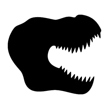 Samolepící dekorace SAMOLEPKA Tyrannosaurus Rex lebka 001 pravá (01 - černá) NA AUTO, NÁLEPKA, FÓLIE, POLEP, TUNING, VLASTNÍ TEXT, TISK, AUTOSAMOLEPKY.cz, POLEPY, OBRÁZEK, LOGO, SAMOLEPKY