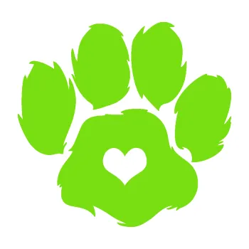 samolepka Tlapka 006 pravá (04 - zelená kawasaki) SAMOLEPKA NA AUTO, NÁLEPKA, FÓLIE, POLEP, TUNING, VLASTNÍ TEXT, TISK, AUTOSAMOLEPKY.cz, POLEPY, OBRÁZEK, LOGO, 3D STICKERS