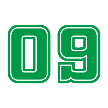 Polep vozidla Startovní číslo 09 typ 5 (12 - zelená) SAMOLEPKA NA AUTO, NÁLEPKA, FÓLIE, POLEP, TUNING, VLASTNÍ TEXT, TISK, AUTOSAMOLEPKY.cz, POLEPY, OBRÁZEK, LOGO, 3D STICKERS