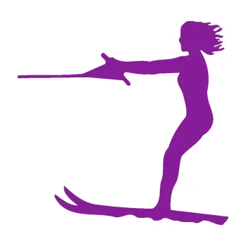 Polep vozidla SAMOLEPKA Vodní lyže 002 levá (14 - fialová) NA AUTO, NÁLEPKA, FÓLIE, POLEP, TUNING, VLASTNÍ TEXT, TISK, AUTOSAMOLEPKY.cz, POLEPY, OBRÁZEK, LOGO, SAMOLEPKY