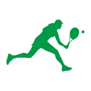 Polep vozidla Tenistka 001 pravá (12 - zelená) SAMOLEPKA NA AUTO, NÁLEPKA, FÓLIE, POLEP, TUNING, VLASTNÍ TEXT, TISK, AUTOSAMOLEPKY.cz, POLEPY, OBRÁZEK, LOGO, 3D STICKERS